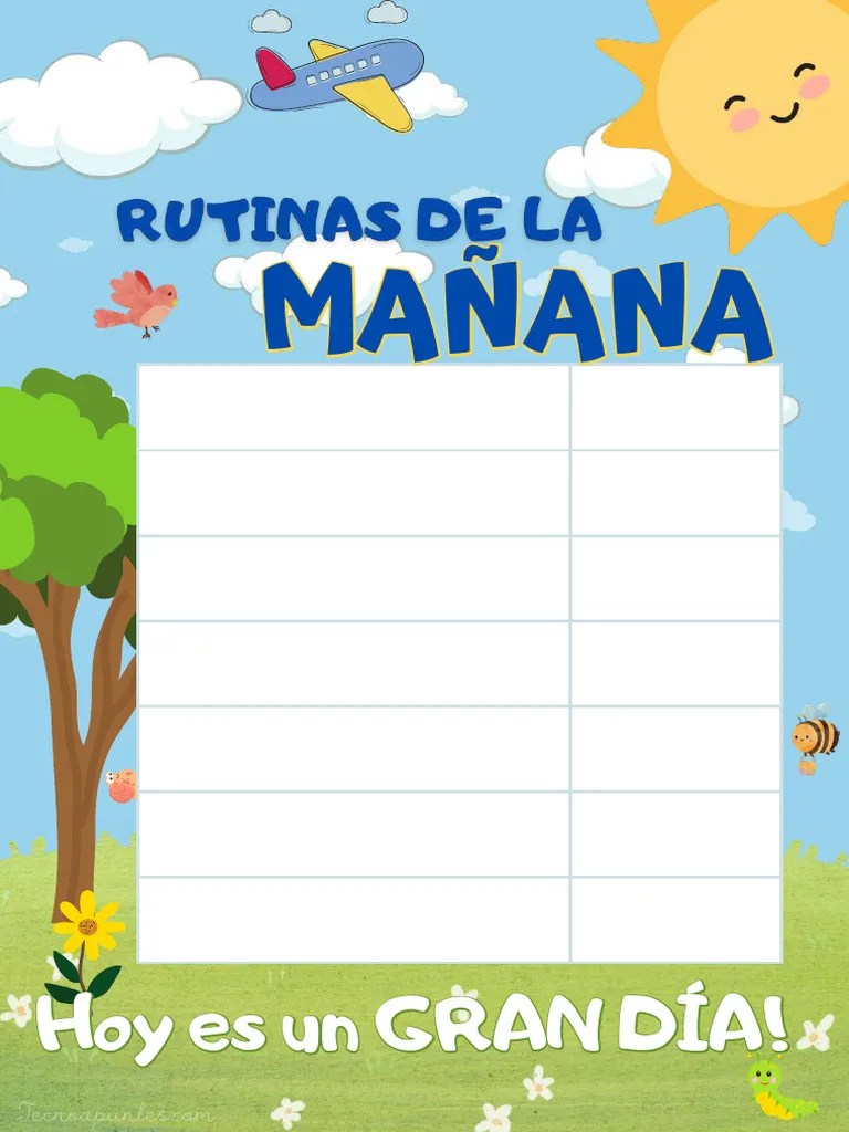 Tabla De Rutinas Niños Pequeños | PDF