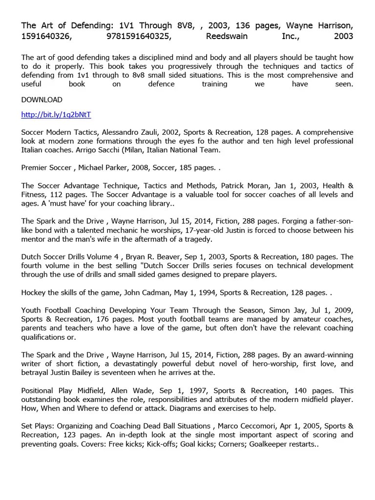 The Art Of Defending 1v1 Through 8v8 | PDF | Science