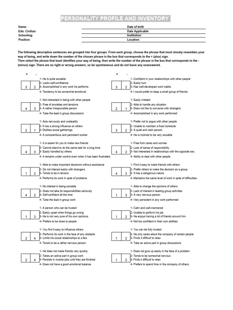 Psychometric Exams | PDF