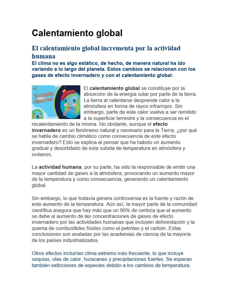 Calentamiento Global | PDF