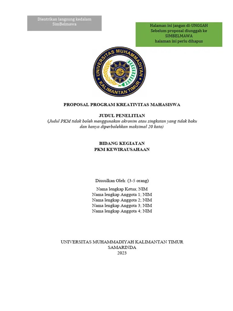3.template Proposal PKM K Prodi Ts | PDF