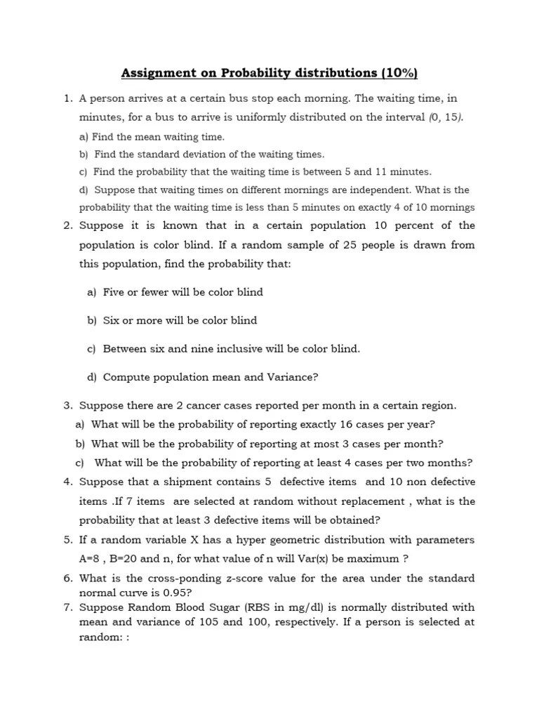 Probability Distributions | PDF | Variance | Statistical Theory