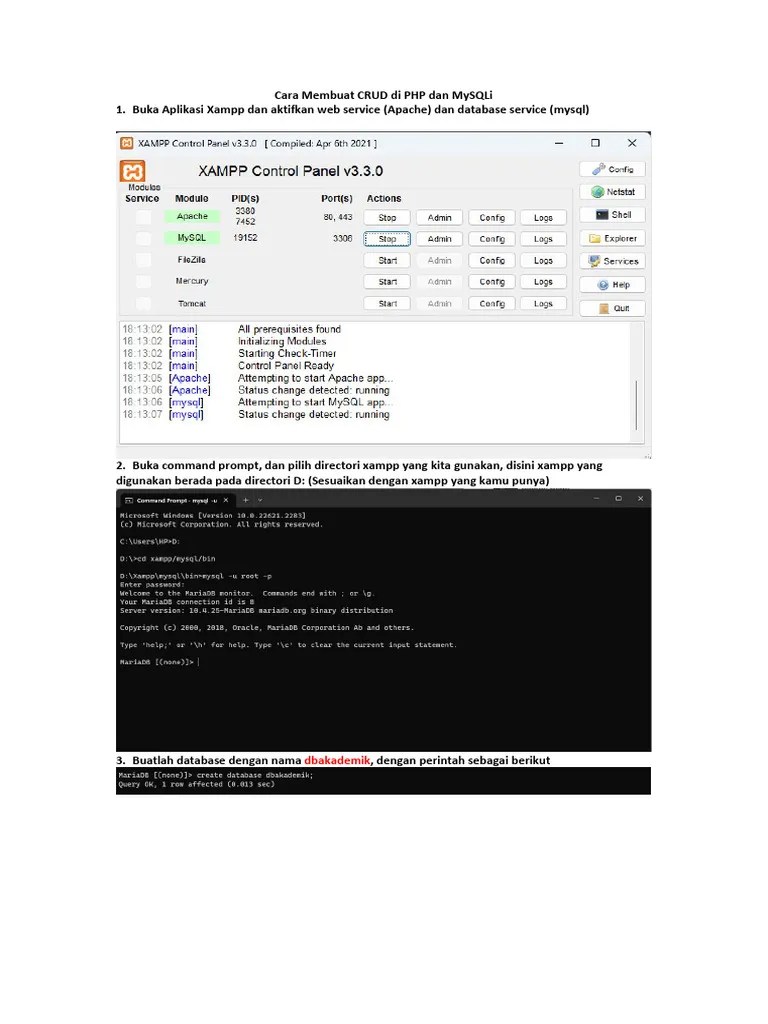 Tutorial CRUD PHP MySQLi-Tampil Data | PDF