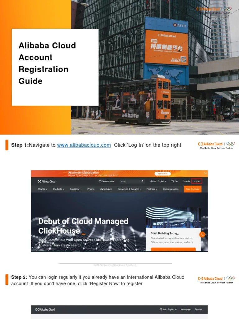 Alibaba Cloud Account Registration Guide | PDF