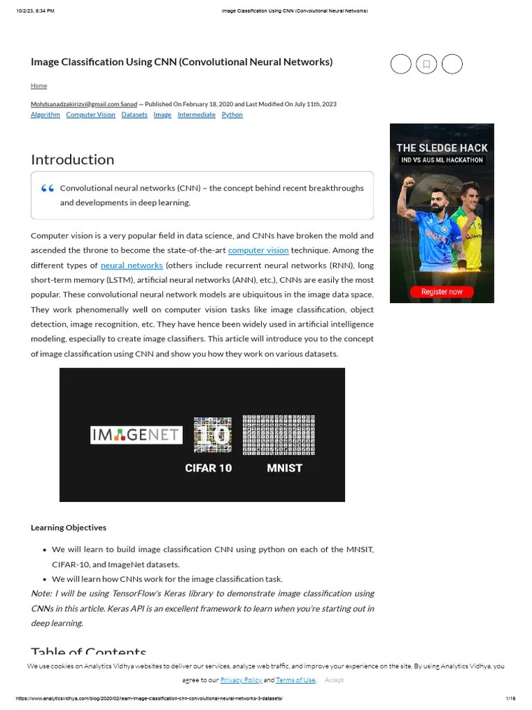 Image Classification Using CNN (Convolutional Neural Networks ...