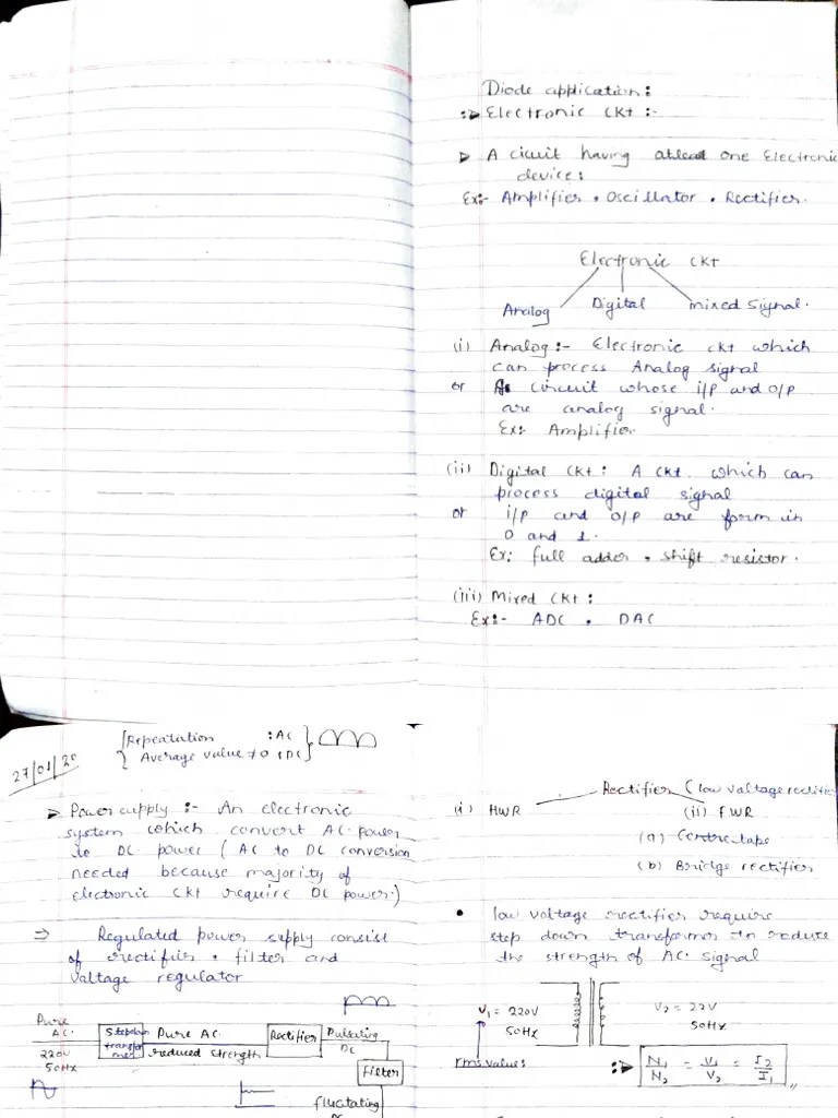 Analog Electronics Notes BTech 2nd Year | PDF