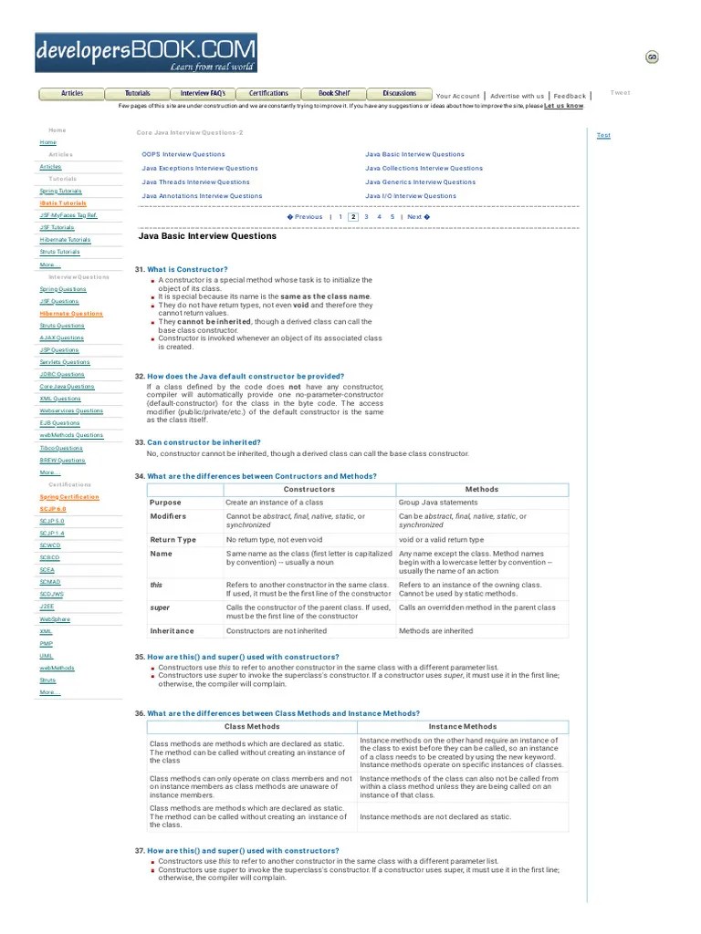 Basics Java | PDF | Method (Computer Programming) | Class (Computer ...