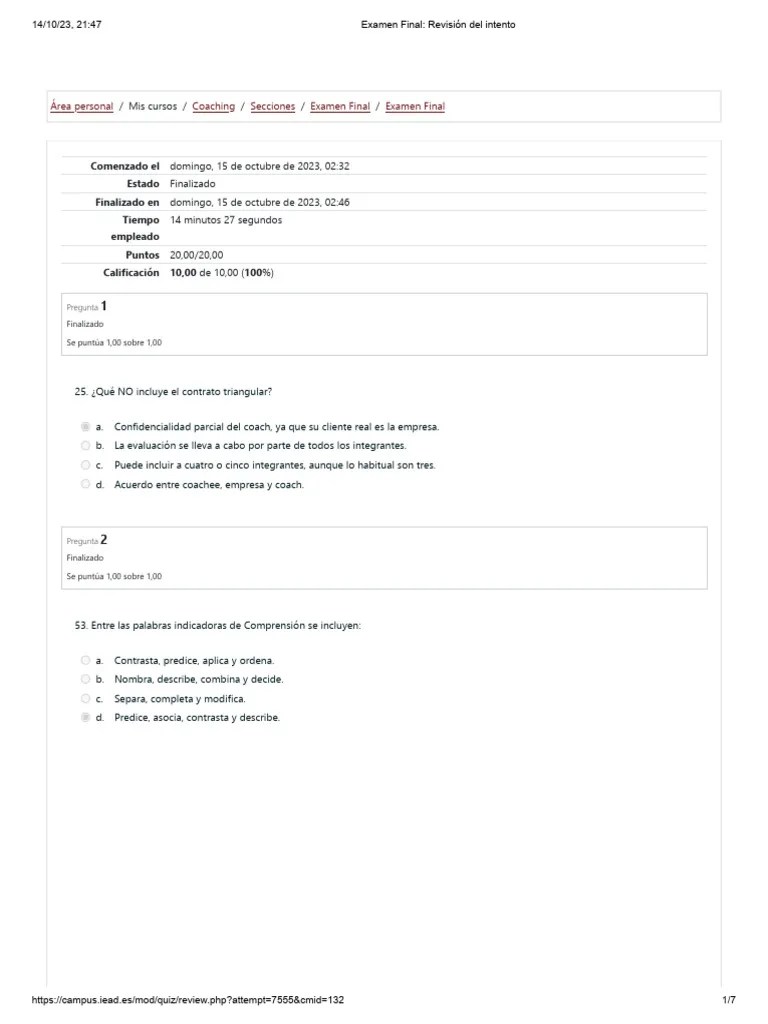 Examen Final - Revisión Del Intento | PDF | Intuición | Conceptos Psicologicos