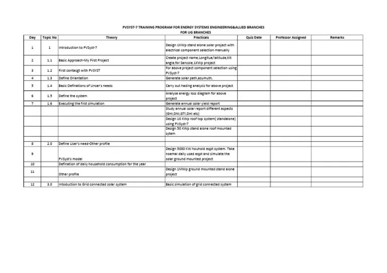Pvsyst-7 Training Ug | PDF | Technology & Engineering