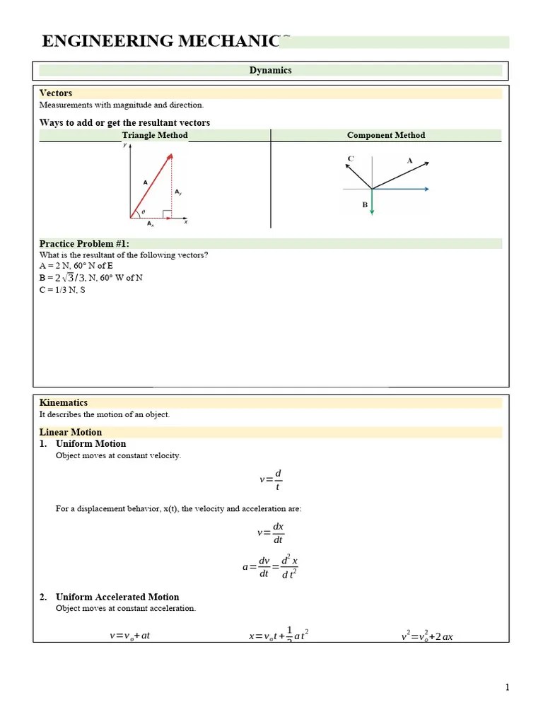 Engineering Mechanics Dynamics Statics Strength Pdf Stress