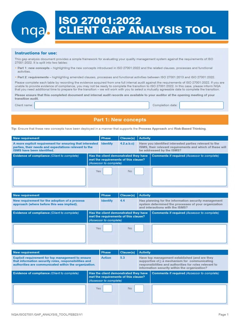 27001-Gap-Analysis Tool | PDF