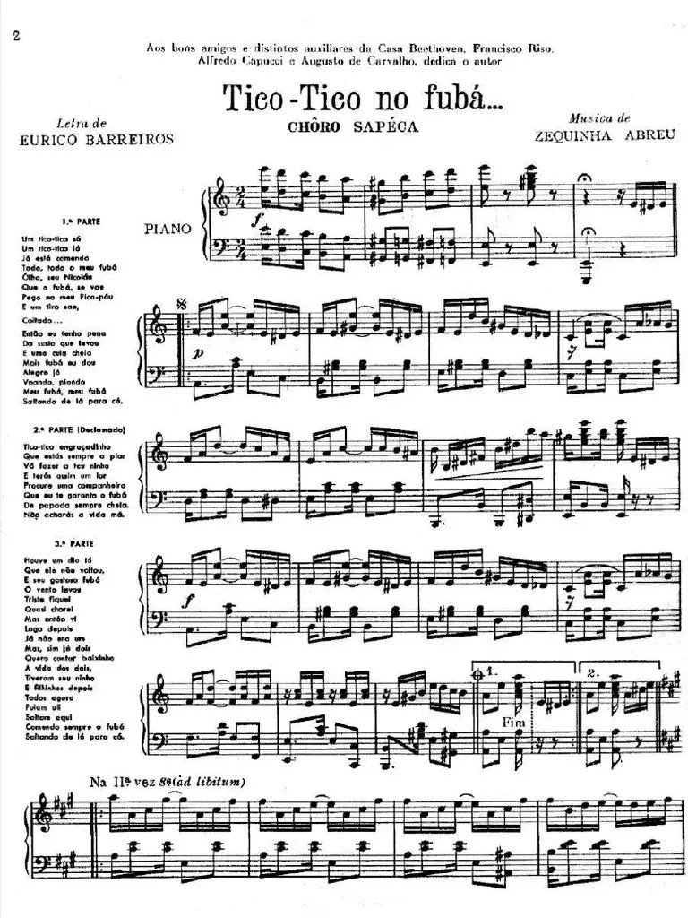 Tico Tico No Fuba Zequinha Abreu | PDF
