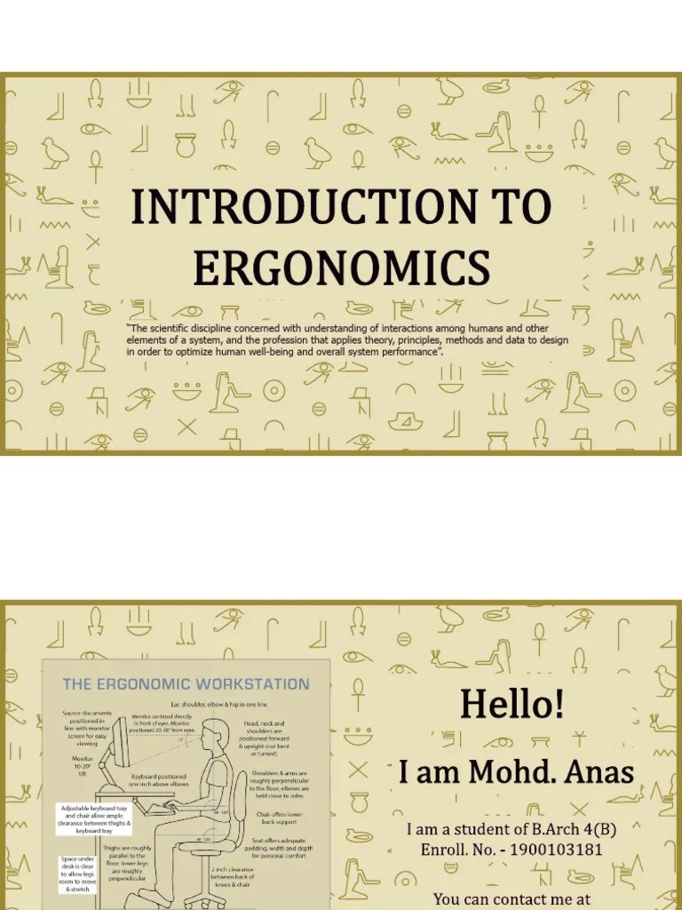 Introduction To Ergonomics | Download Free PDF | Human Factors And ...