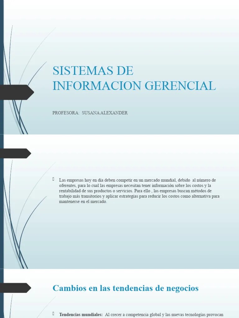 Ppt. Sistemas De Inf Gerencial I | PDF