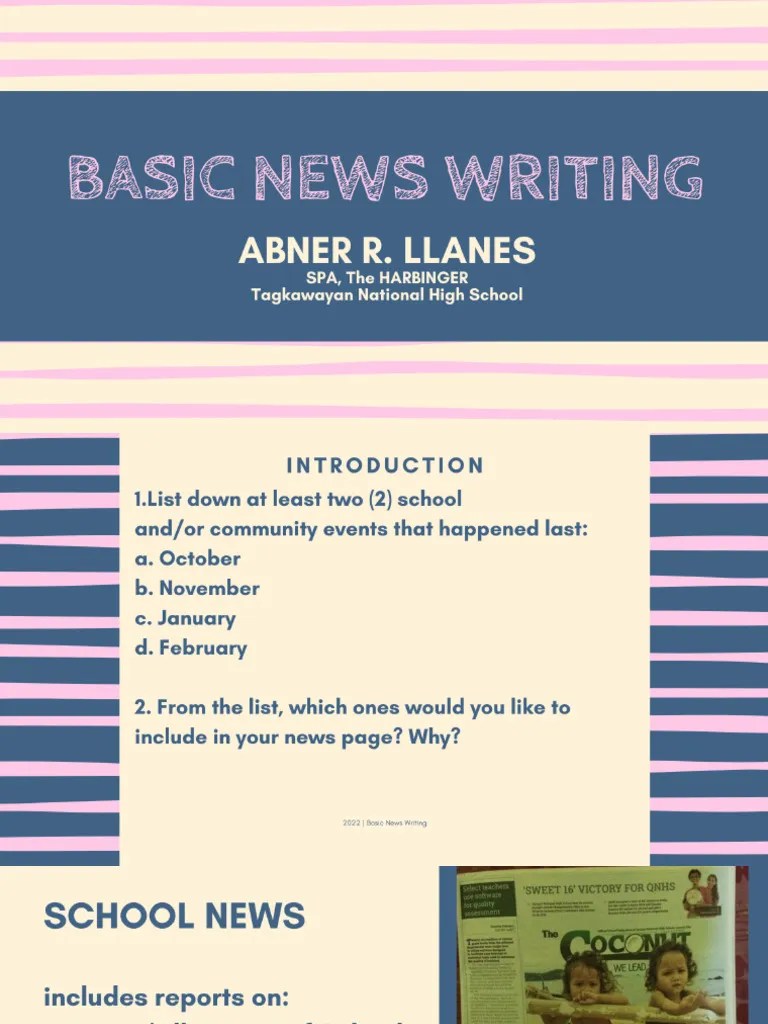 Basic News Writing | PDF