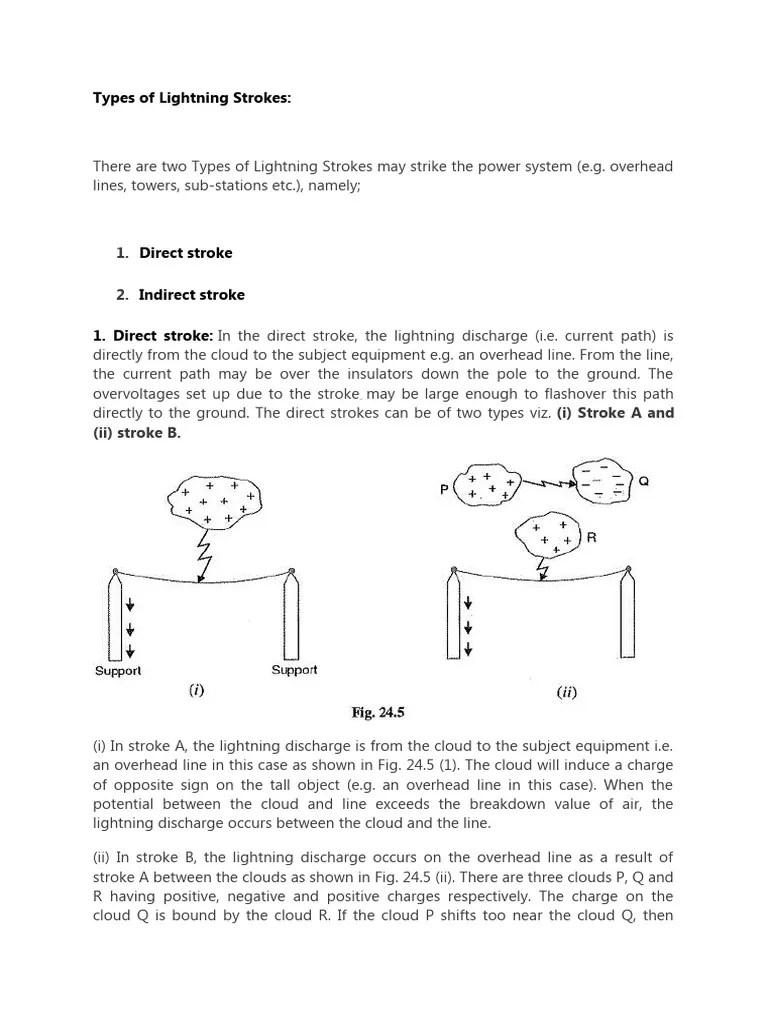 Types Of Lightning Strokes | PDF | Lightning | Insulator (Electricity)