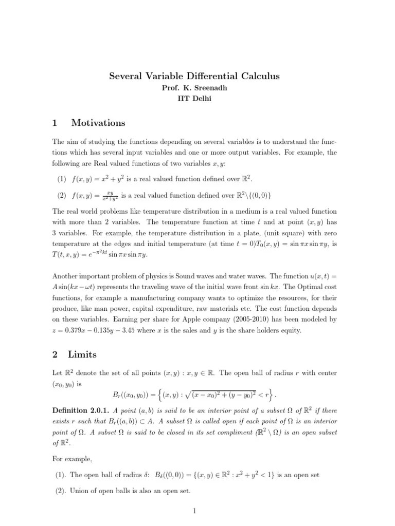 Lecture Notes | Download Free PDF | Derivative | Function (Mathematics)