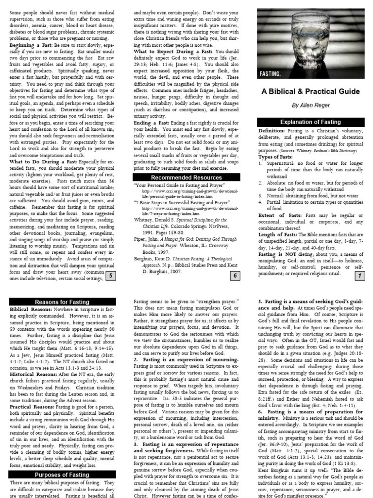 Guide To Fasting | PDF | Prayer | Penance