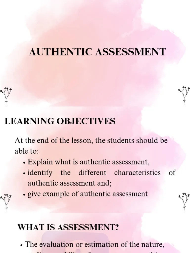 Authentic Assessment | PDF | Educational Assessment | Cognition