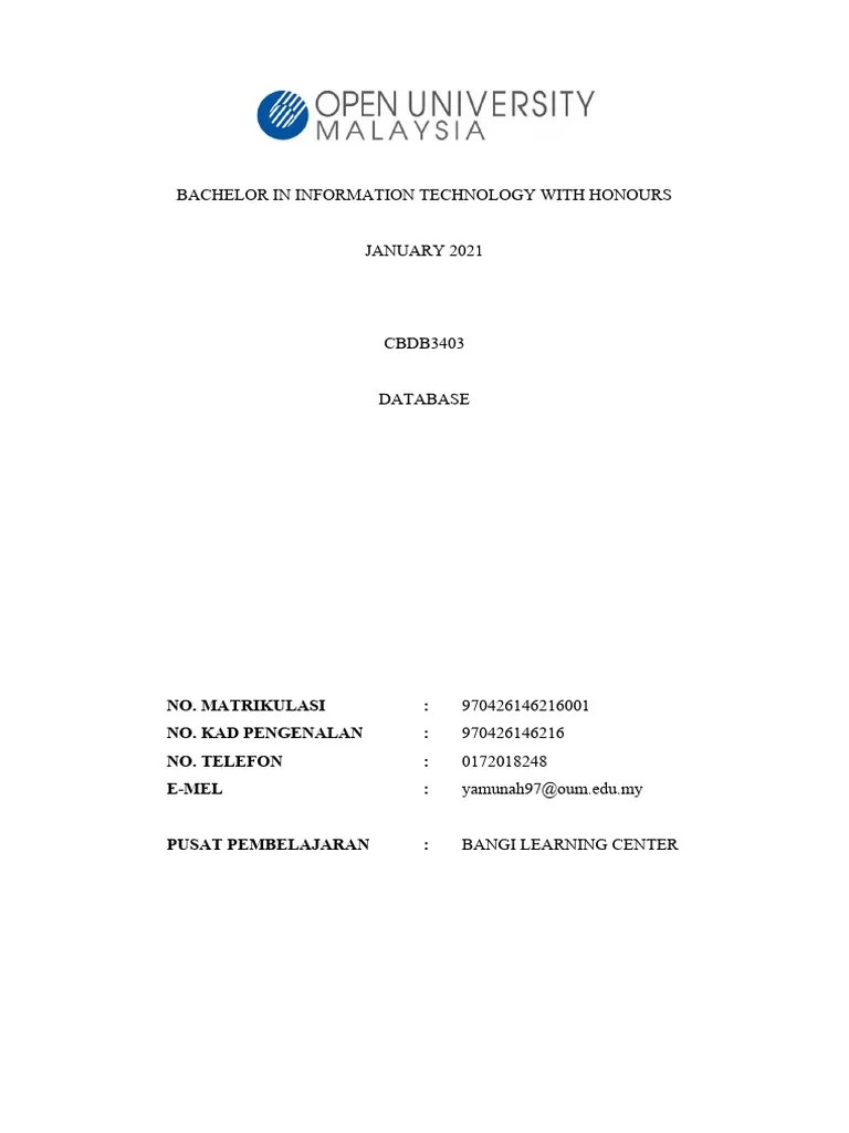 Database Assignment | PDF | Databases | Relational Database