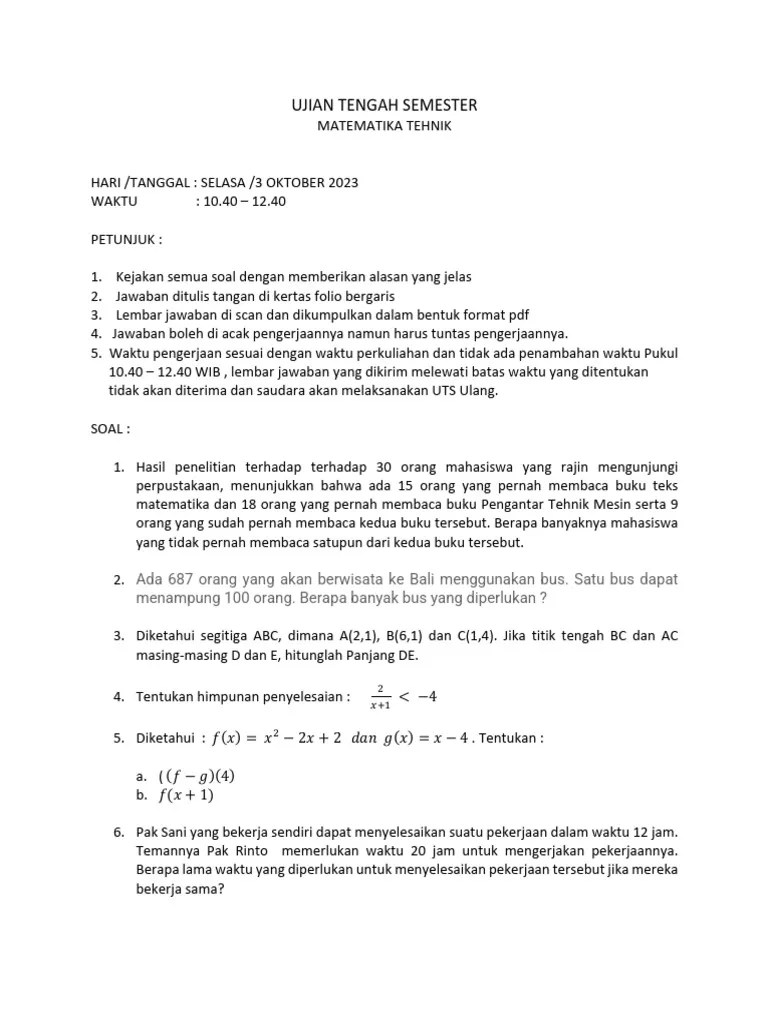 Ujian Tengah Semester TM | PDF | Metode & Bahan Ajar