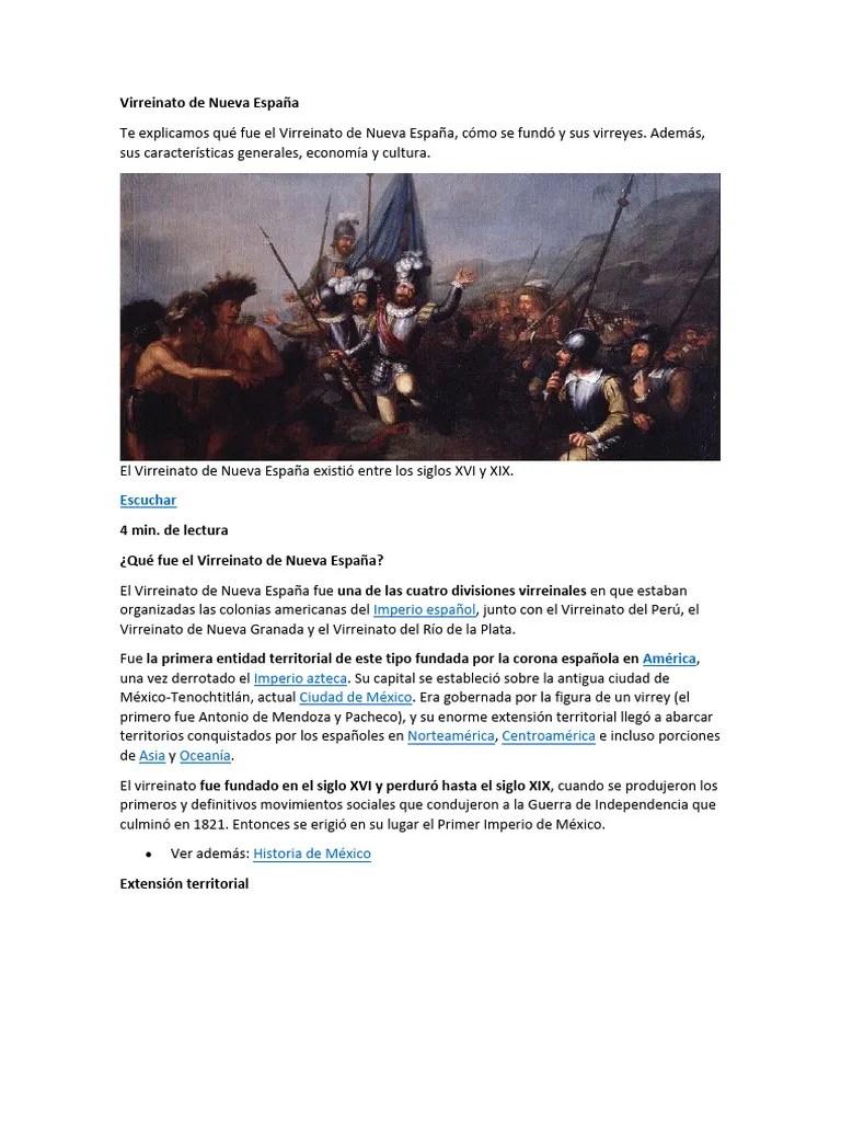 Virreinato De Nueva España | PDF | Nueva España | Imperio Español