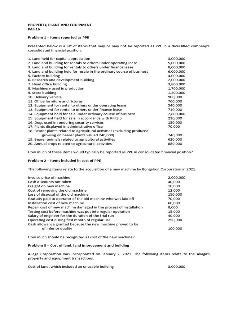 Lecture On Property Plant And Equipment | PDF