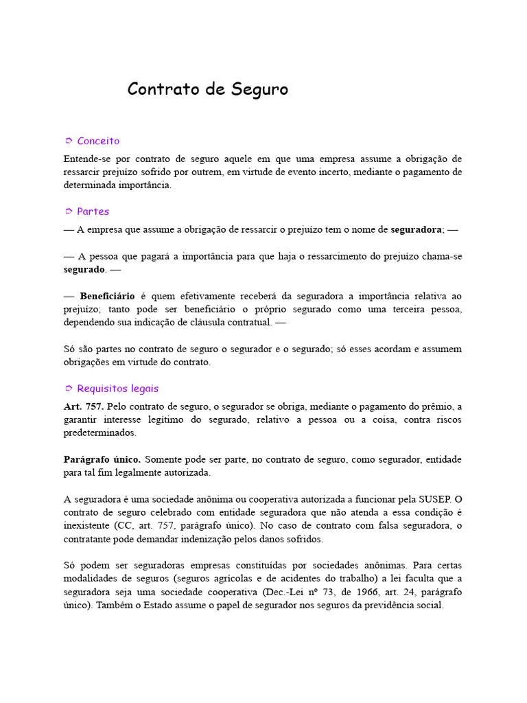 Contrato De Seguro | PDF