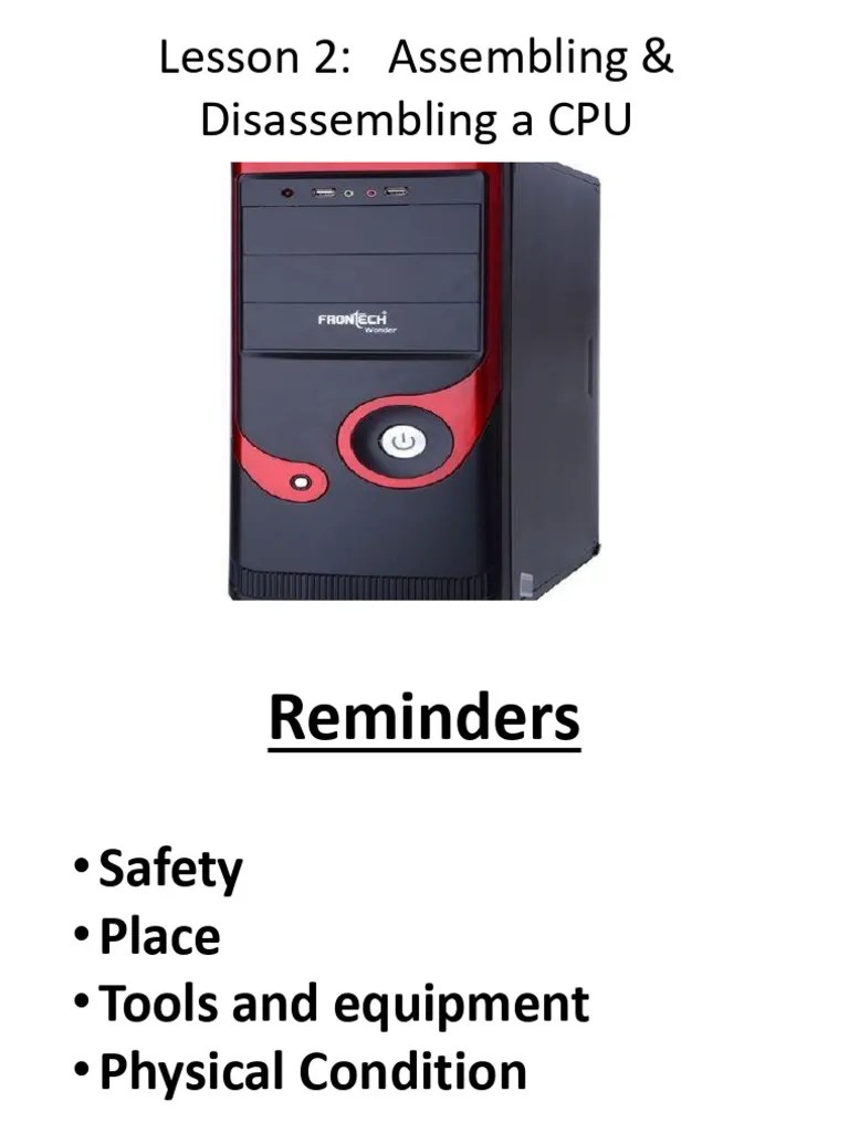 Lesson2 Assembling Disassembling A CPU | Download Free PDF | Electrical Connector | Equipment