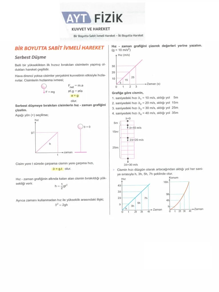 4.kuvvet Ve Hareket | PDF