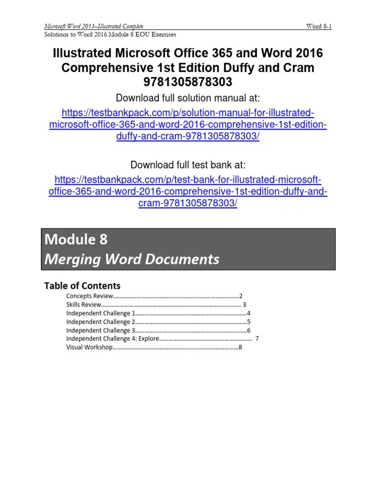 Illustrated Microsoft Office 365 And Word 2016 Comprehensive 1st ...