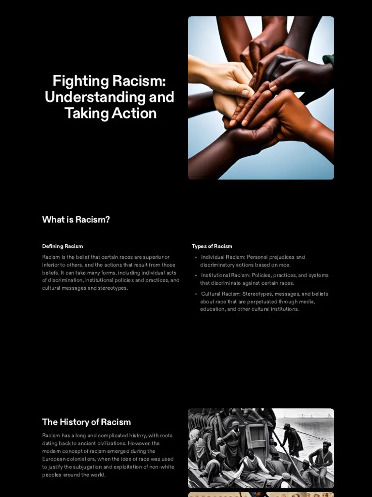 Taking Action Against Racism | PDF | Discrimination & Race Relations | Racism