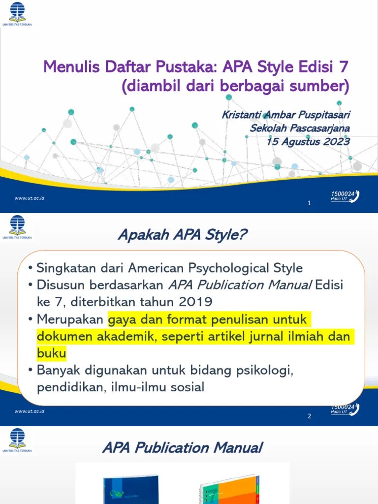 2023 - Menulis Referensi - APA Style Edisi 7 | PDF