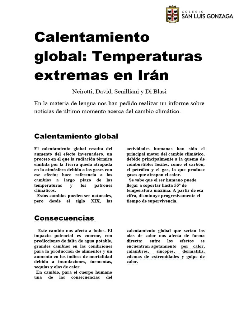 Calentamiento Global | PDF