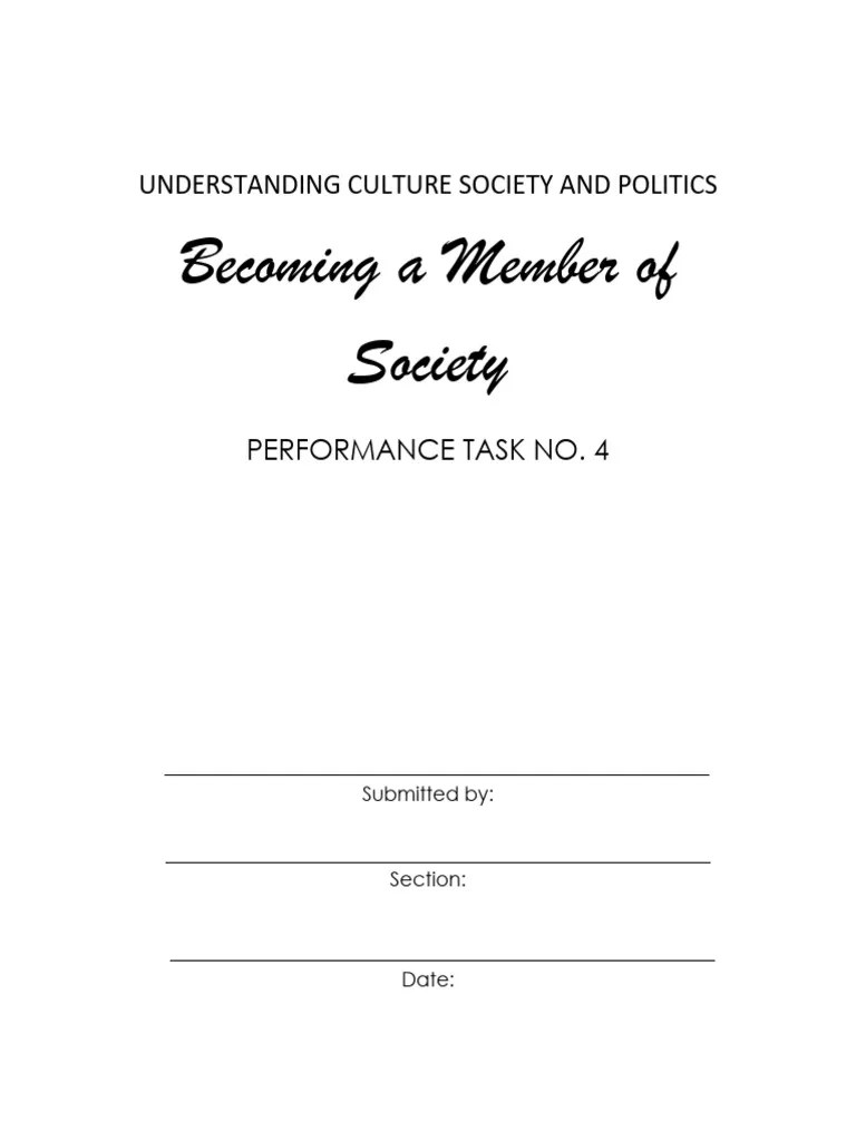 Understanding Culture Society And Politics | PDF