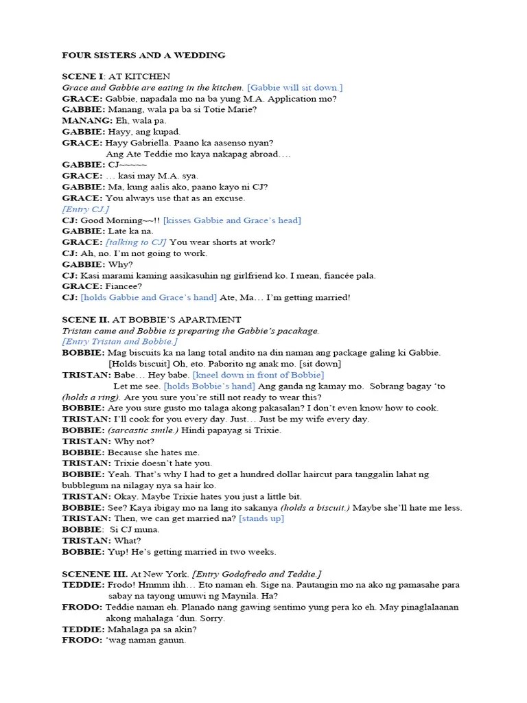 Four Sisters And A Wedding | PDF