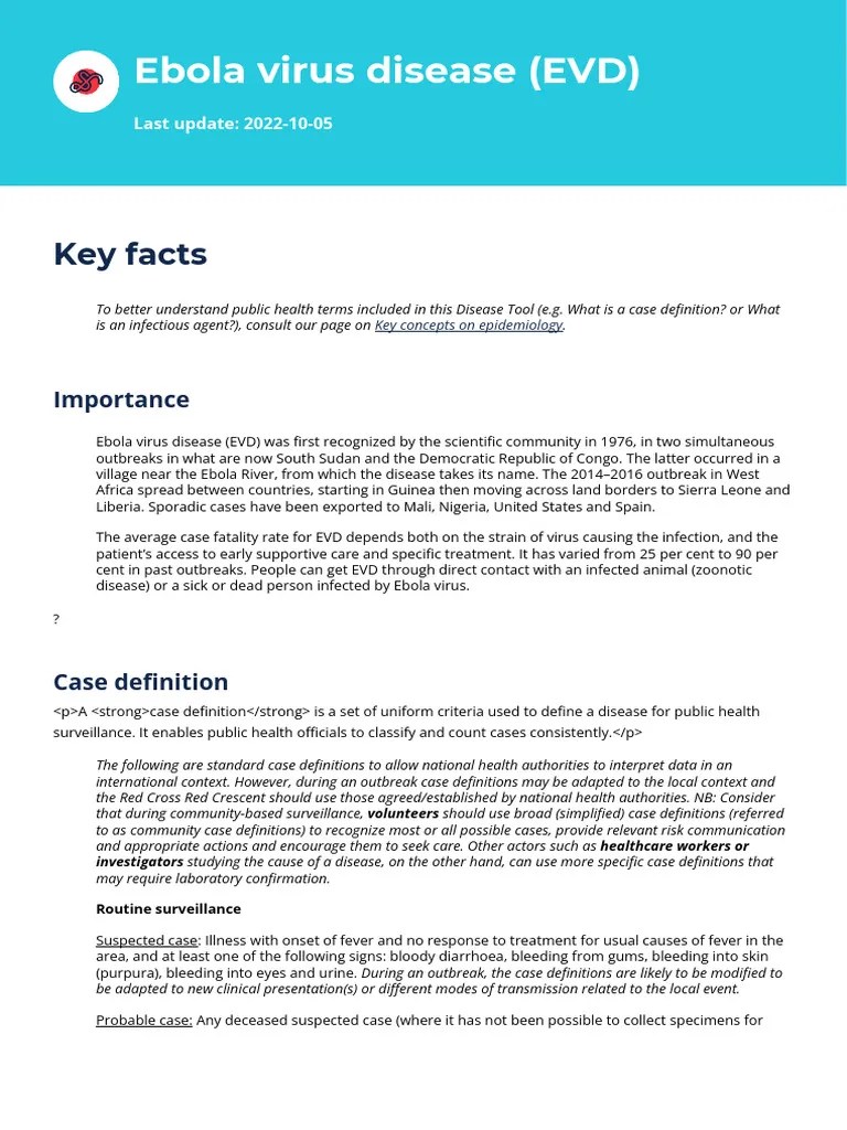 Ebola Virus Disease (EVD) | PDF | Infection | Vaccines