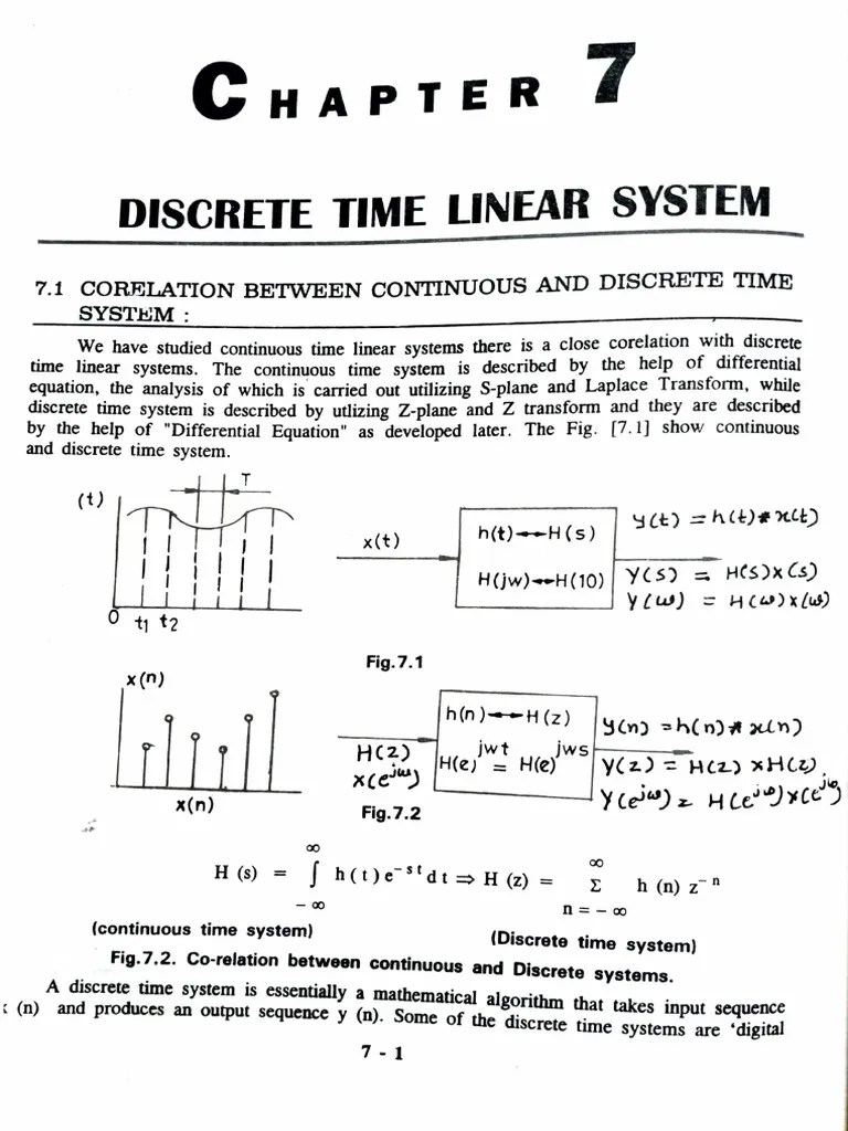 Discrete Time Linear Systems | PDF | Equations | Discrete Time And ...