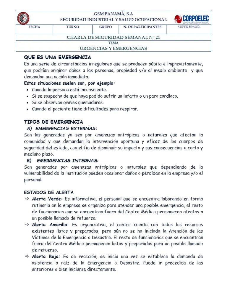 21 Urgencia Y Emergencia | PDF