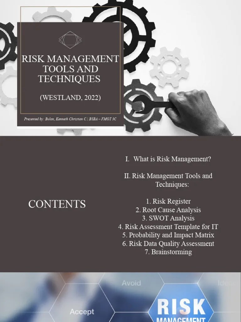 Risk Management Tools And Techniques Risk Management | Download Free ...