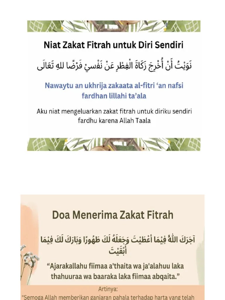 Doa Zakat Fitrah | PDF