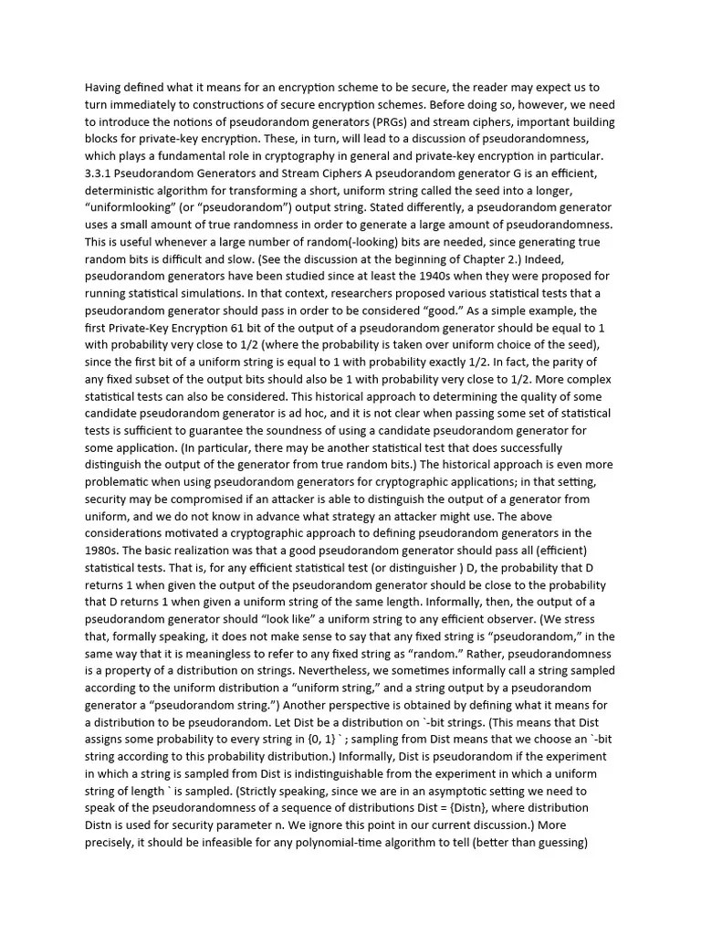 Constructing Secure Encryption Schemes | PDF | Military Communications ...