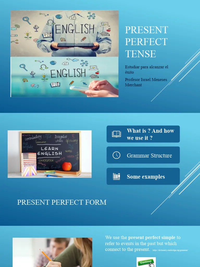 PRESENT PERFECT TENSE - PPT | PDF | Linguistic Typology | Semantic Units