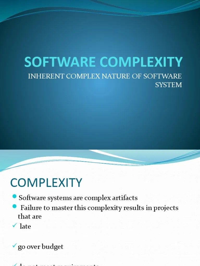 Software Complexity | PDF | System | Component Based Software Engineering