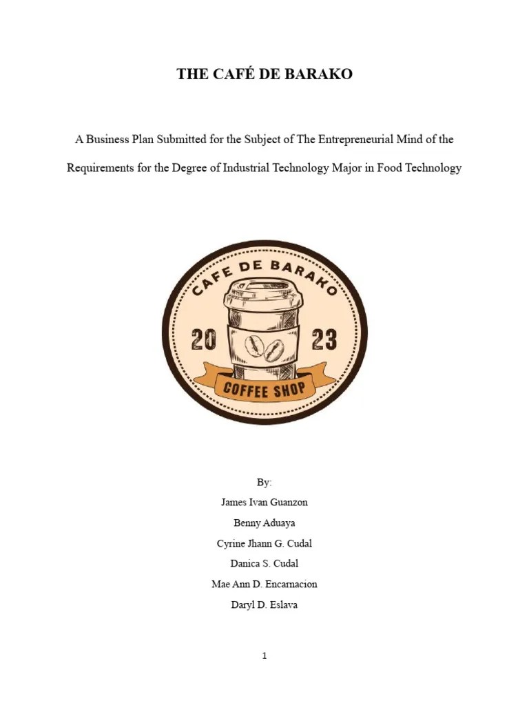 Business Plan | PDF | Coffee | Drink