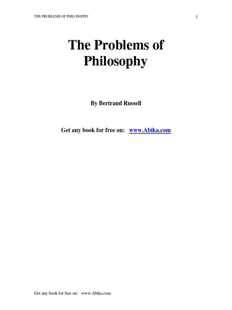 Bertrand Russell - The Problems Of Philosophy-Arc Manor (2008) | PDF ...