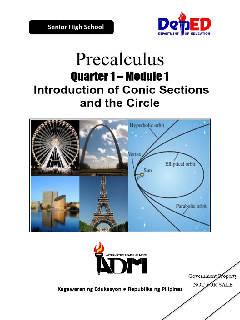 Precalculus - Q1 - Mod1 - Introduction Of Conic Sections And The Circle ...