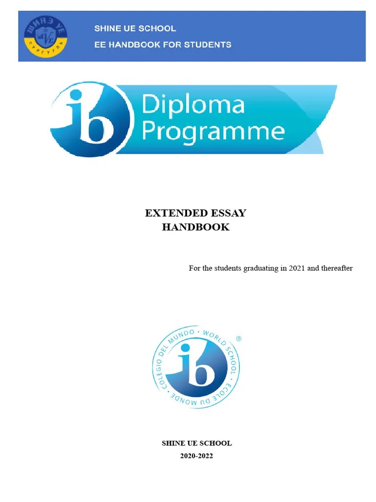 EE HANDBOOK For Students 2020-2022 | PDF | Critical Thinking | Essays