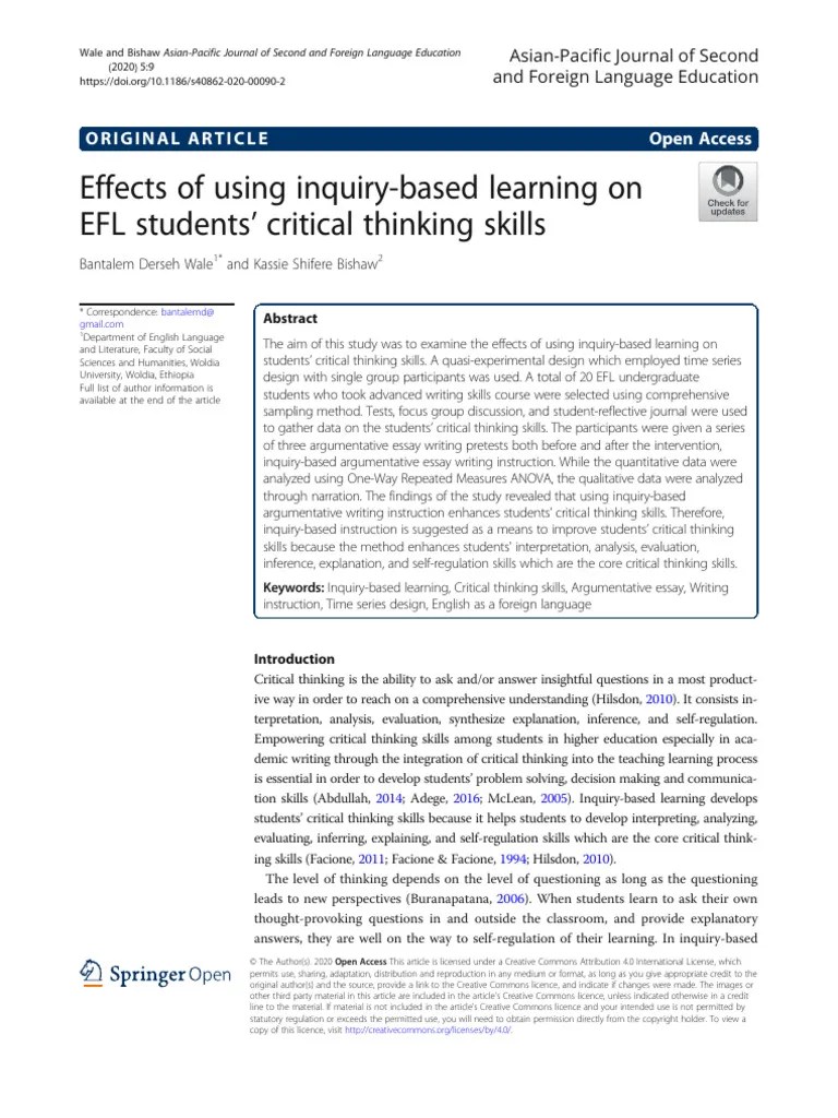 Inclusive Teaching In The Context Of Eng | PDF | Inquiry Based Learning | Critical Thinking