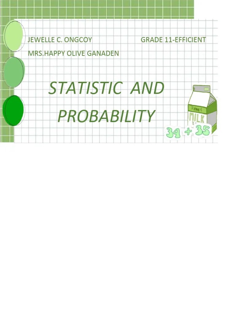 Statistics And Probability Notes | PDF